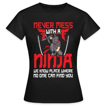Ninja - T-shirt Femme - noir - Devant - AI Model Female 172 dark (172cm)