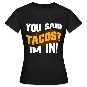 Taco Tuesday Torero Salsa Latino Mexican Nacho - Women's T-Shirt - black - Front - AI Model Female 172 dark (172cm)