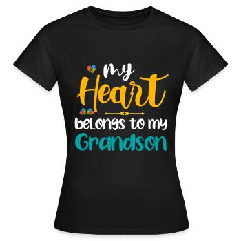 Tshirt autistique Autimus Cadeau Asperger Enfants - T-shirt Femme - noir - Devant - AI Model Female 172 dark (172cm)