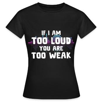DJ Geschenk Musik Discjockey Disco Techno Rave - Frauen T-Shirt - Schwarz - Vorne - AI Model Female 172 dark (172cm)