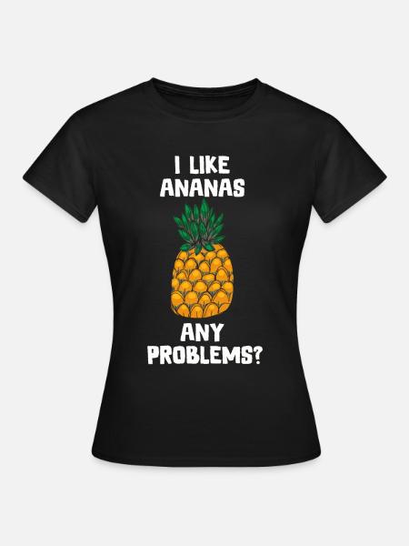Ananas - Frauen T-Shirt - Schwarz