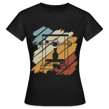 3D-Drucker Druckmaschine Technik Technologie Hobby - Frauen T-Shirt - Schwarz - Vorne - AI Model Female 172 dark (172cm)