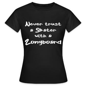 Skater Skateboard Cadeau Halfpipe Sk8 Ollie - T-shirt Femme - noir - Devant - AI Model Female 172 dark (172cm)