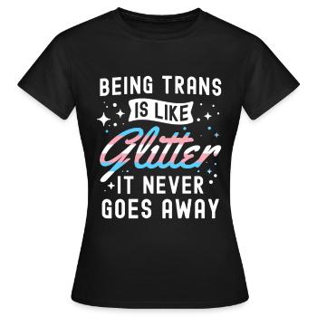 Transgender - Frauen T-Shirt - Schwarz - Vorne - AI Model Female 172 dark (172cm)