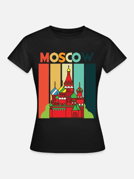 Moskau Retro Kathedrale Russland - Frauen T-Shirt - Schwarz