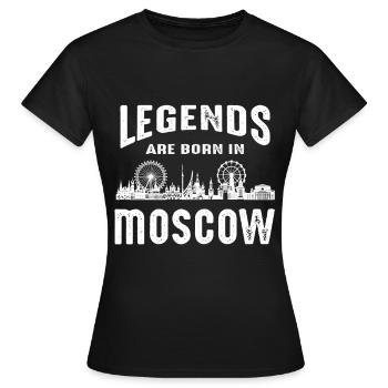 Moscou Légendes Russie Skyline - T-shirt Femme - noir - Devant - AI Model Female 172 dark (172cm)