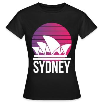Sydney Australien Wahrzeichen Opernhaus - Frauen T-Shirt - Schwarz - Vorne - AI Model Female 172 dark (172cm)