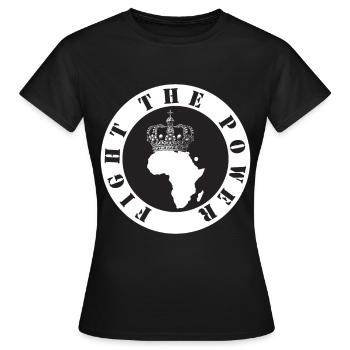 Africa Struggle Freedom Mandela Apartheid - Women's T-Shirt - black - Front - AI Model Female 172 dark (172cm)