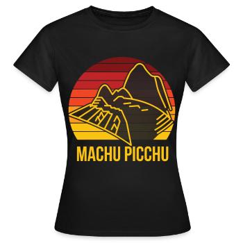 Machu Picchu Berg Peru Inka Weg - Frauen T-Shirt - Schwarz - Vorne - AI Model Female 172 dark (172cm)