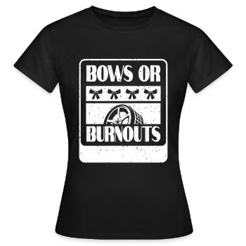 Burnouts Or Bows Gender Reveal Party - T-shirt Femme - noir - Devant - AI Model Female 172 dark (172cm)
