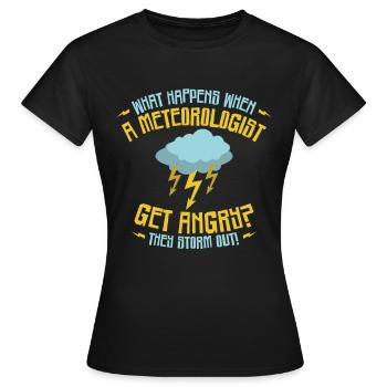 Storm Hunter Tornados Storm Chaser Cadeau - T-shirt Femme - noir - Devant - AI Model Female 172 dark (172cm)