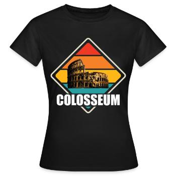 Colosseum Rome Italy Gladiators Romans - Women's T-Shirt - black - Front - AI Model Female 172 dark (172cm)