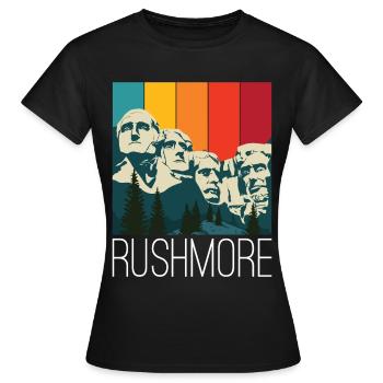 Rushmore Dakota US Präsidenten Denkmal - Frauen T-Shirt - Schwarz - Vorne - AI Model Female 172 dark (172cm)
