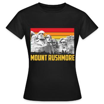 Mount Rushmore South Dakota Lincoln Denkmal - Frauen T-Shirt - Schwarz - Vorne - AI Model Female 172 dark (172cm)