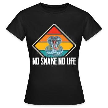 Schlange Boa Constrictor Kobra Zoo - Frauen T-Shirt - Schwarz - Vorne - AI Model Female 172 dark (172cm)