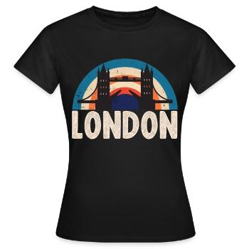 London Tower Bridge England Themse - Frauen T-Shirt - Schwarz - Vorne - AI Model Female 172 dark (172cm)
