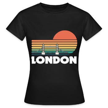 London Themse Tower Bridge England Westminster - Frauen T-Shirt - Schwarz - Vorne - AI Model Female 172 dark (172cm)
