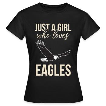 La fille aime l’aigle faucon faucon faucon faucon faucon - T-shirt Femme - noir - Devant - AI Model Female 172 dark (172cm)