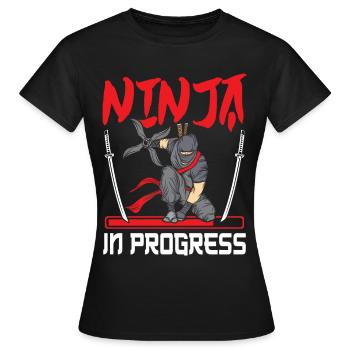 Ninja - T-shirt Femme - noir - Devant - AI Model Female 172 dark (172cm)