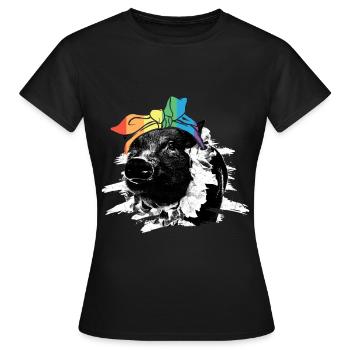 Tshirt autistique Autimus Cadeau Asperger Enfants - T-shirt Femme - noir - Devant - AI Model Female 172 dark (172cm)