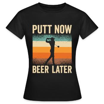 Golf Golfeur Balle de golf Golfeurs Clubs de golf - T-shirt Femme - noir - Devant - AI Model Female 172 dark (172cm)