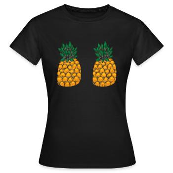 Ananas - T-shirt Femme - noir - Devant - AI Model Female 172 dark (172cm)