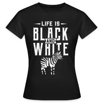 Zebra Africa Horse Hipster Gift Animal Stripe - T-shirt Femme - noir - Devant - AI Model Female 172 dark (172cm)