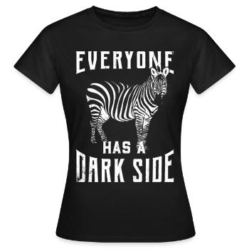 Zebra Gift Black and White Safari Savannah Steppe - Women's T-Shirt - black - Front - AI Model Female 172 dark (172cm)