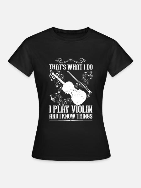 Ich Spiele Geige Musiker Musik Geiger - Frauen T-Shirt - Schwarz