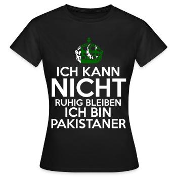 Pakistan Pakistaner Pakistanisches - Frauen T-Shirt - Schwarz - Vorne - AI Model Female 172 dark (172cm)
