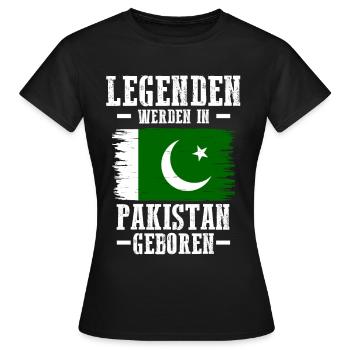 Pakistan Pakistaner Pakistanisches - Frauen T-Shirt - Schwarz - Vorne - AI Model Female 172 dark (172cm)