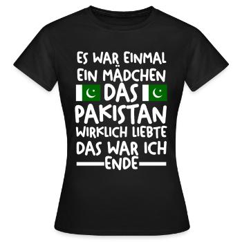 Pakistan Pakistaner Pakistanisches - Frauen T-Shirt - Schwarz - Vorne - AI Model Female 172 dark (172cm)