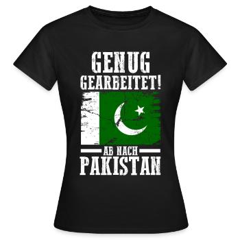 Urlaub Pakistaner Pakistan - Frauen T-Shirt - Schwarz - Vorne - AI Model Female 172 dark (172cm)