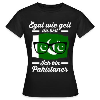 Pakistaner Pakistanisches Pakistan - Frauen T-Shirt - Schwarz - Vorne - AI Model Female 172 dark (172cm)