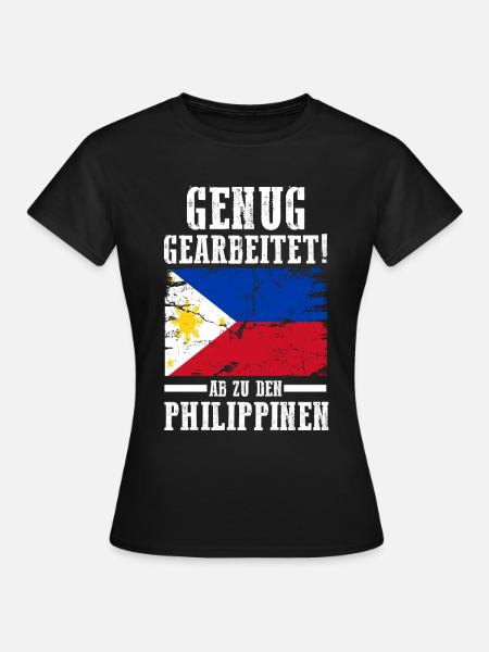 Urlaub Filipino Philippinen - Frauen T-Shirt - Schwarz