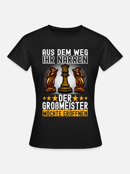 Schach Schachspieler - Frauen T-Shirt - Schwarz