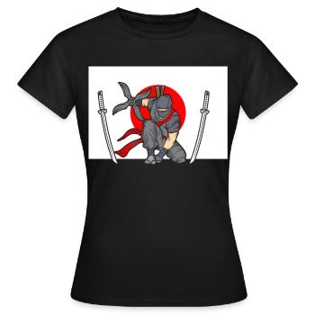 Ninja - T-shirt Femme - noir - Devant - AI Model Female 172 dark (172cm)