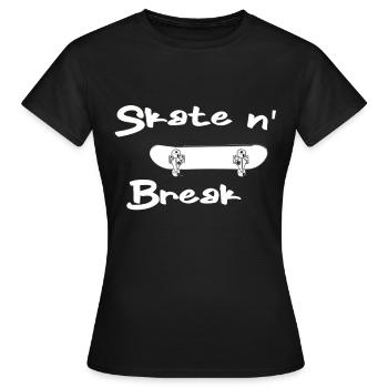 Skater Skateboard Cadeau Halfpipe Sk8 Ollie - T-shirt Femme - noir - Devant - AI Model Female 172 dark (172cm)