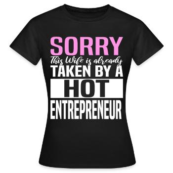 Entrepreneur Chef Ehefrau Partner Startup Stolzer - Frauen T-Shirt - Schwarz - Vorne - AI Model Female 172 dark (172cm)