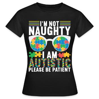 Autistic Autism Autistic - Women's T-Shirt - black - Front - AI Model Female 172 dark (172cm)