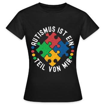 Autistic Autism Autistic - Women's T-Shirt - black - Front - AI Model Female 172 dark (172cm)