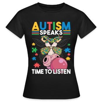 Autistic Autism Autistic - Women's T-Shirt - black - Front - AI Model Female 172 dark (172cm)