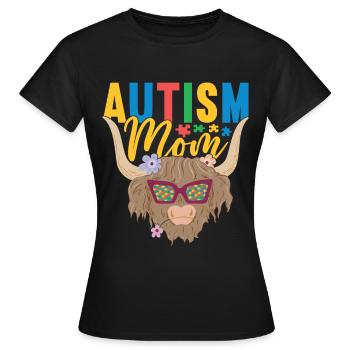 Autistic Autism Autistic - Women's T-Shirt - black - Front - AI Model Female 172 dark (172cm)