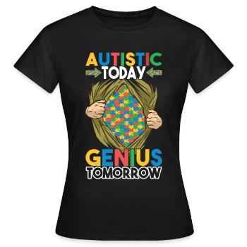 Autistic Autism Autistic - Women's T-Shirt - black - Front - AI Model Female 172 dark (172cm)