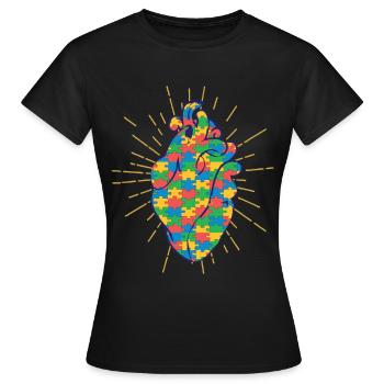 Autistic Autism Autistic - Women's T-Shirt - black - Front - AI Model Female 172 dark (172cm)