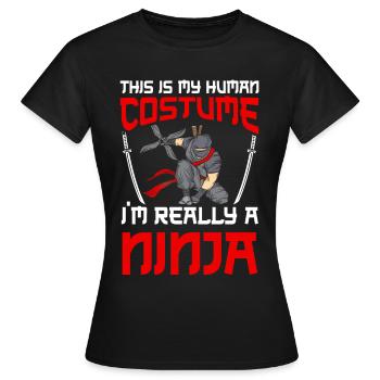 Ninja Gift Karate Ninjutsu Judo Samurai Japan - Women's T-Shirt - black - Front - AI Model Female 172 dark (172cm)
