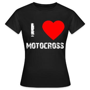 Motocross - Frauen T-Shirt - Schwarz - Vorne - AI Model Female 172 dark (172cm)
