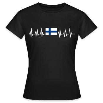 Finnland Geschenk Urlaub Lappland Heimat Finne - Frauen T-Shirt - Schwarz - Vorne - AI Model Female 172 dark (172cm)