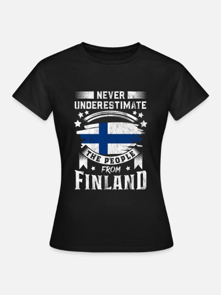 Finlande Tshirt Finlande Scandinavie - T-shirt Femme - noir