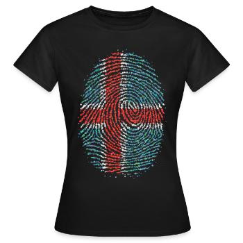 Iceland Icelandic Fingerprint - Women's T-Shirt - black - Front - AI Model Female 172 dark (172cm)